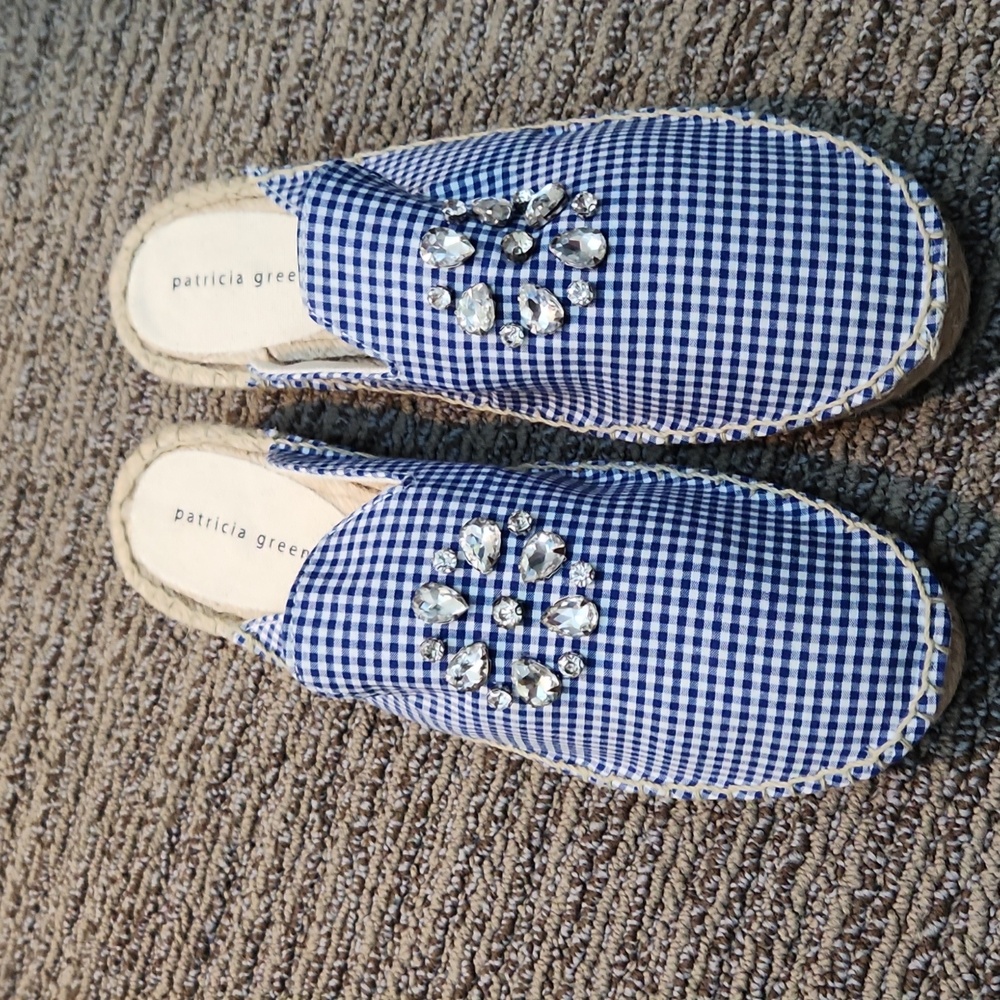 Patricia Green Gingham Slip Ons